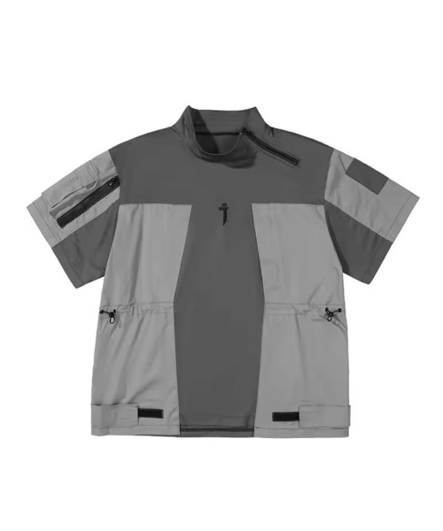 WESTSEA（ウエストシー）の「吉業重工 バイカラー 半袖テックシャツ（Tシャツ/カットソー・メンズ・ブラック/グレー・L/XL/M）」の9枚目の写真