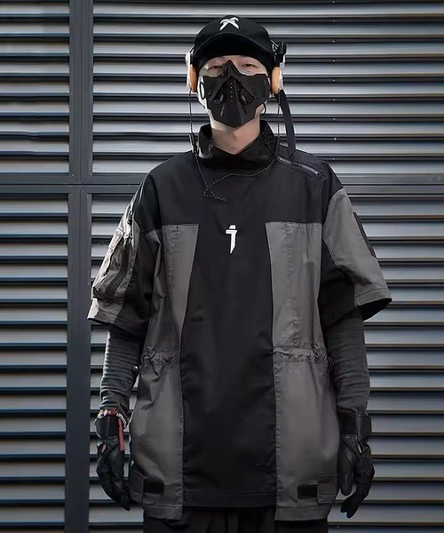 WESTSEA（ウエストシー）の「吉業重工 バイカラー 半袖テックシャツ（Tシャツ/カットソー・メンズ・ブラック/グレー・L/XL/M）」の4枚目の写真