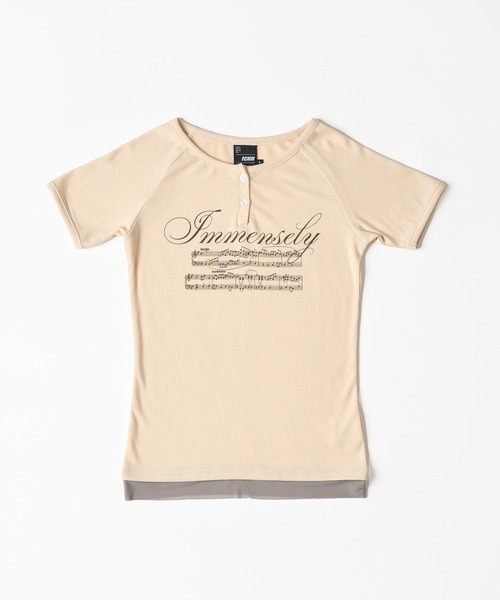 tシャツ ロゴ ヘンリーネック ショートスリーブ レディース セール】【日本限定】HENLY NECK S/S TEE / ヘンリーネック