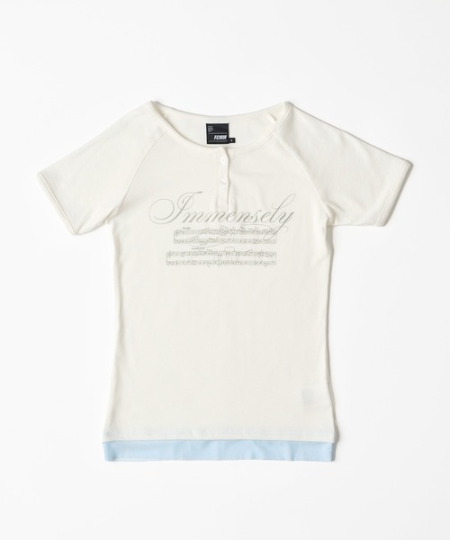 tシャツ ロゴ ヘンリーネック ショートスリーブ レディース Healthknit tシャツ 「別注」Healthknit / 70s ヘンリーネック