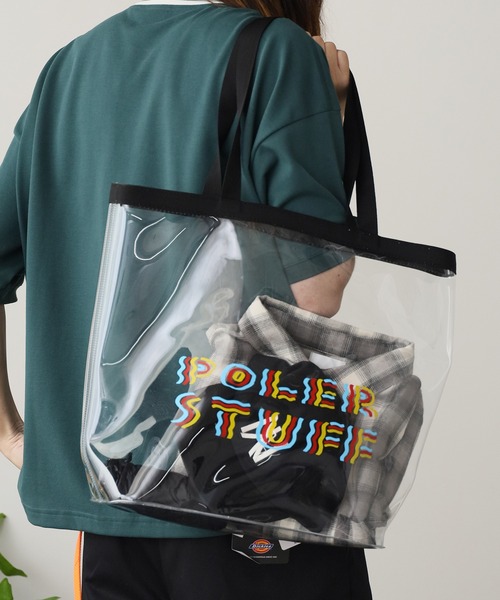 POLeR(ポーラー)の「POLeR/ポーラー PVC POOL BAG プールバッグ(ショルダーバッグ・メンズ・オレンジ/ブラック/クリア・FREE)」の3枚目の写真