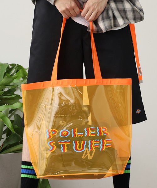 POLeR(ポーラー)の「POLeR/ポーラー PVC POOL BAG プールバッグ(ショルダーバッグ・メンズ・オレンジ/ブラック/クリア・FREE)」の20枚目の写真