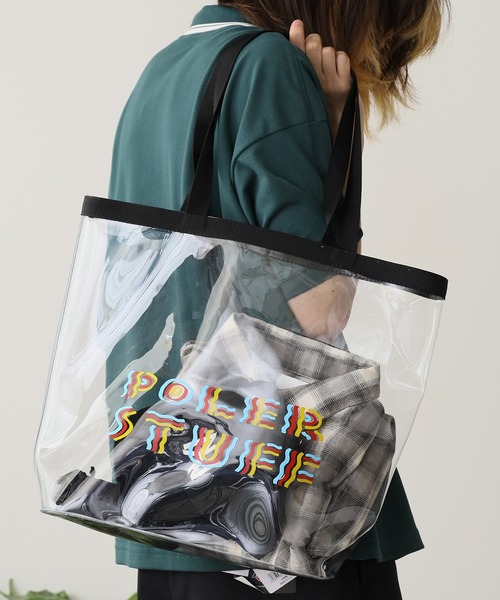 POLeR(ポーラー)の「POLeR/ポーラー PVC POOL BAG プールバッグ(ショルダーバッグ・メンズ・オレンジ/ブラック/クリア・FREE)」の22枚目の写真