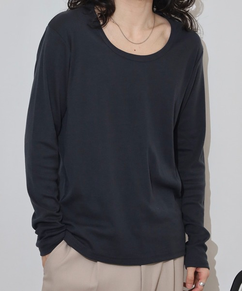 FUNALIVE(ファンアライブ)の「T/Cフライススリムフィット長袖クルーネックTEE(Tシャツ/カットソー・メンズ・ホワイト/グレー/ブルー/グレー系その他/ブラック・L/M/LL)」の4枚目の写真