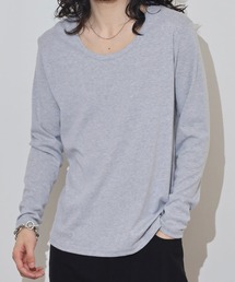 T/Cフライススリムフィット長袖クルーネックTEE