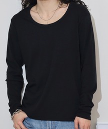 T/Cフライススリムフィット長袖クルーネックTEE