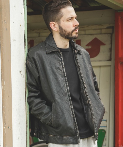 MR.OLIVE（ミスターオリーブ）の「VINTAGE CRAFT SHEEP LEATHER / OVERSIZE RIDERS（ライダースジャケット・メンズ・ブラック・SMALL/MEDIUM/LARGE）」の14枚目の写真