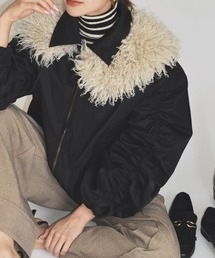 RANCLIC（ランクリック）の「プードルファーギャザースリーブブルゾン（ブルゾン）」