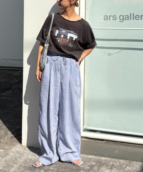 CIAOPANIC TYPY(チャオパニックティピー)の「ドルマンスリーブスラブフォトTee(Tシャツ/カットソー・レディース・グレー系その他/ブルー/オフホワイト/チャコールグレー・ONE SIZE)」の7枚目の写真