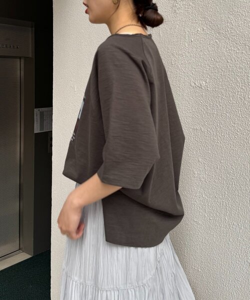 CIAOPANIC TYPY(チャオパニックティピー)の「ドルマンスリーブスラブフォトTee(Tシャツ/カットソー・レディース・グレー系その他/ブルー/オフホワイト/チャコールグレー・ONE SIZE)」の12枚目の写真
