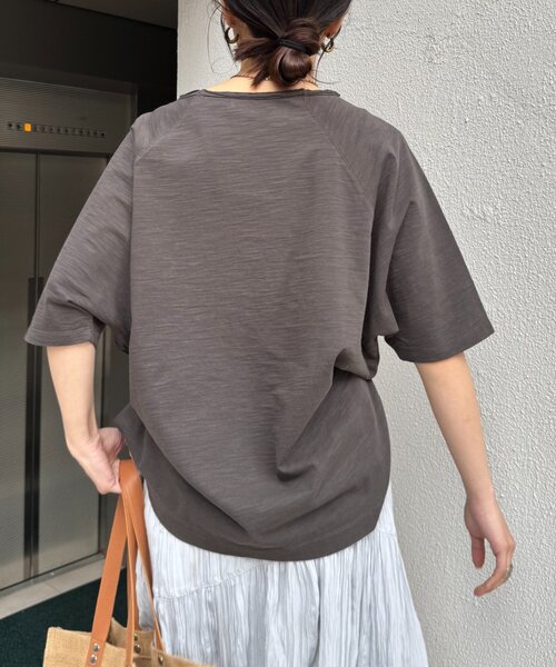 CIAOPANIC TYPY(チャオパニックティピー)の「ドルマンスリーブスラブフォトTee(Tシャツ/カットソー・レディース・グレー系その他/ブルー/オフホワイト/チャコールグレー・ONE SIZE)」の13枚目の写真