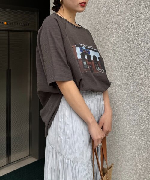 CIAOPANIC TYPY(チャオパニックティピー)の「ドルマンスリーブスラブフォトTee(Tシャツ/カットソー・レディース・グレー系その他/ブルー/オフホワイト/チャコールグレー・ONE SIZE)」の14枚目の写真