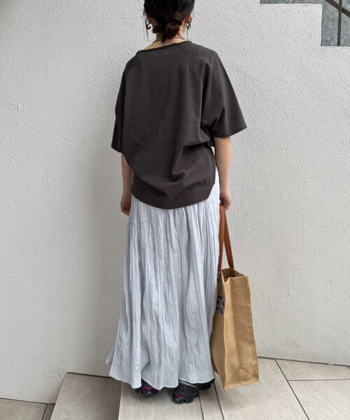 CIAOPANIC TYPY(チャオパニックティピー)の「ドルマンスリーブスラブフォトTee(Tシャツ/カットソー・レディース・グレー系その他/ブルー/オフホワイト/チャコールグレー・ONE SIZE)」の18枚目の写真