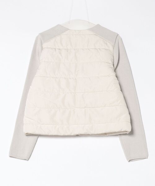 INTERPLANET（インタープラネット）の「中綿＊ニット切替ノーカラージャケット（ノーカラージャケット・レディース・アイボリー/ブラック・FREE）」の17枚目の写真