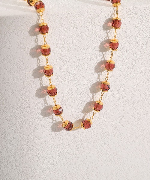 セール】YU-KA:ガラスビーズネックレス glass beads necklace