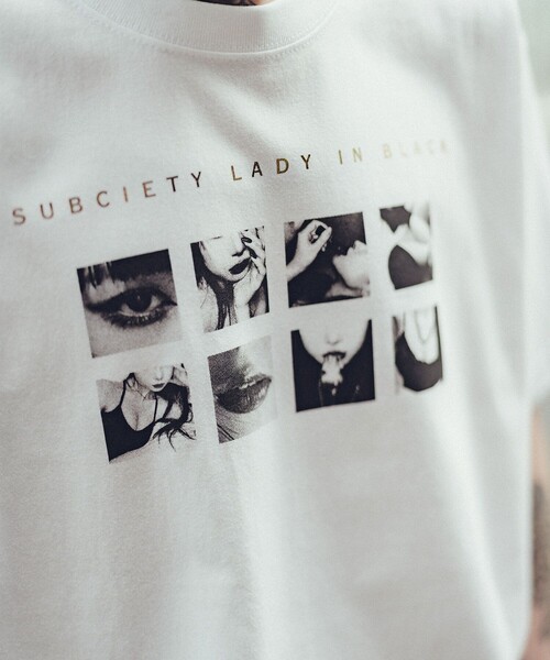 Subciety(サブサエティ)の「Lady in black tee(Tシャツ/カットソー・メンズ・ホワイト/ブラック・XX-LARGE/X-LARGE/LARGE/MEDIUM/SMALL)」の10枚目の写真