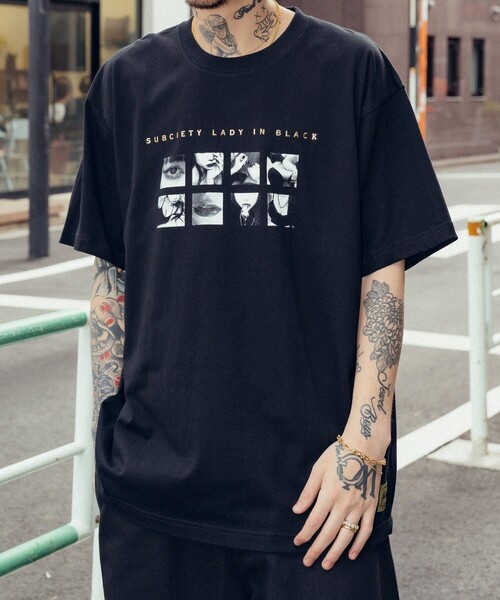 Subciety(サブサエティ)の「Lady in black tee(Tシャツ/カットソー・メンズ・ホワイト/ブラック・XX-LARGE/X-LARGE/LARGE/MEDIUM/SMALL)」の12枚目の写真