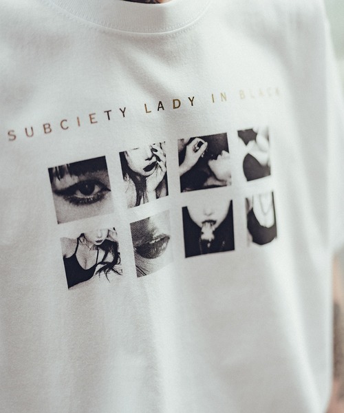 Subciety（サブサエティ）の「Lady in black tee（Tシャツ/カットソー・メンズ・ホワイト/ブラック・XX-LARGE/X-LARGE/LARGE/MEDIUM/SMALL）」の5枚目の写真