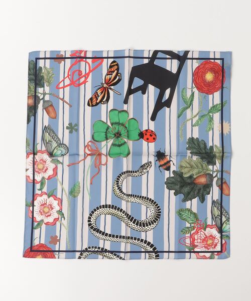 Vivienne Westwood（ヴィヴィアンウエストウッド）の「MYSTICAL HANDKERCHIEF 58X58 MYSTICAL（ハンカチ/ハンドタオル・メンズ・レッド系その他/ブルー系その他/グリーン系その他2・FREE）」の2枚目の写真