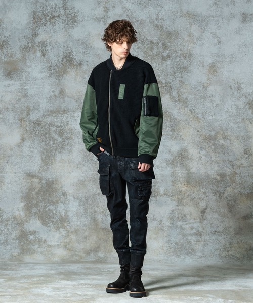 glamb（グラム）の「Paraffin Cargo Denim / パラフィンカーゴデニム（デニムパンツ・メンズ・インディゴブルー/ブラック・S/M/L）」の9枚目の写真