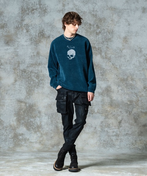 glamb（グラム）の「Paraffin Cargo Denim / パラフィンカーゴデニム（デニムパンツ・メンズ・インディゴブルー/ブラック・S/M/L）」の10枚目の写真