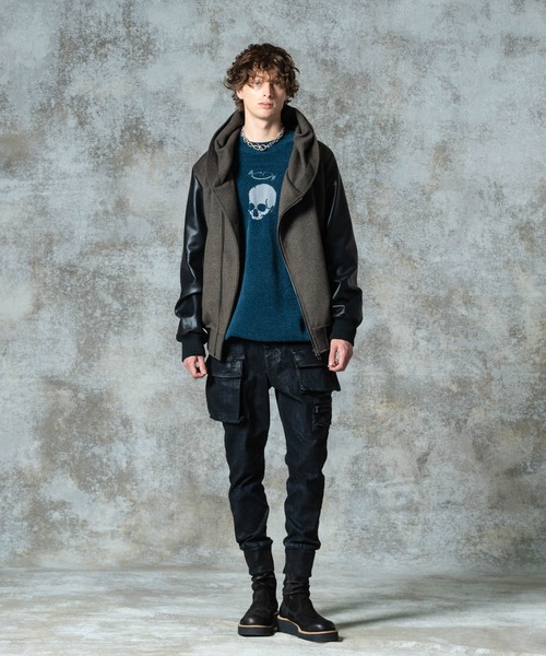 glamb（グラム）の「Paraffin Cargo Denim / パラフィンカーゴデニム（デニムパンツ・メンズ・インディゴブルー/ブラック・S/M/L）」の11枚目の写真