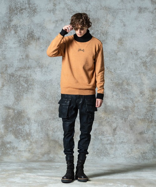 glamb（グラム）の「Paraffin Cargo Denim / パラフィンカーゴデニム（デニムパンツ・メンズ・インディゴブルー/ブラック・S/M/L）」の13枚目の写真
