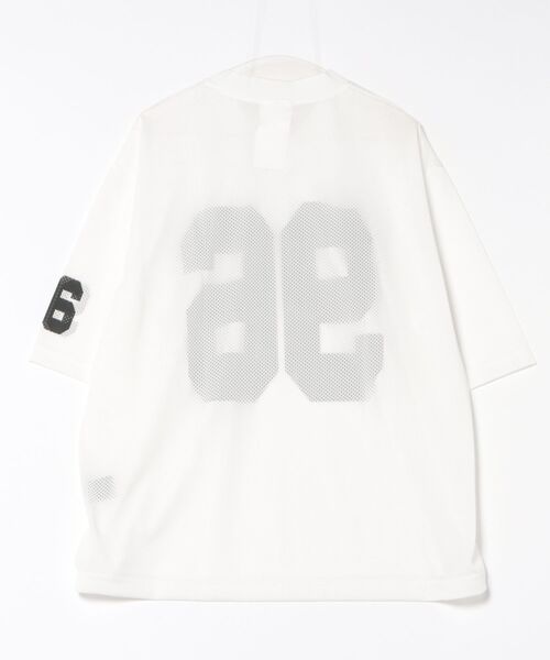 a.p.o.v.(エーピーオービー)の「a.p.o.v. ナンバリングプリントオーバーサイズメッシュゲームシャツ(Tシャツ/カットソー・メンズ・ブルー/ホワイト/ブラウン/ブラック・ONESIZE)」の5枚目の写真