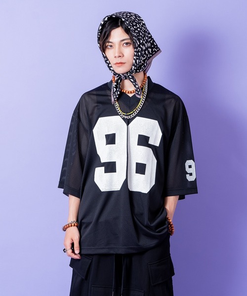80s　アンブロ　USA製　プリントロゴ　ナンバリング　リンガーゲームシャツ 80s USA製 ナンバリングフットボールTシャツ ハワイロゴ 88 白