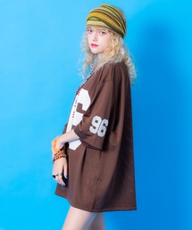 a.p.o.v.（エーピーオービー）の「a.p.o.v. ナンバリングプリントオーバーサイズメッシュゲームシャツ（Tシャツ/カットソー）」