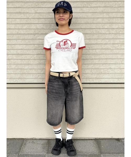セール】コットンジャージー グラフィック シュランケンTシャツ