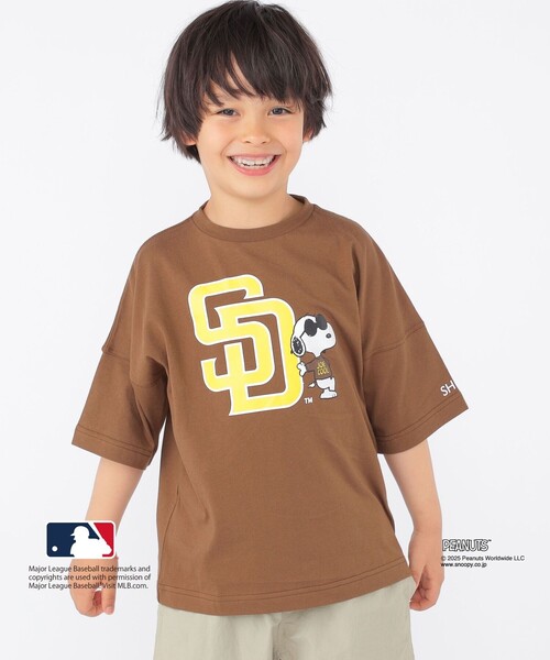 激安正規  SHIPS KIDS:100～125cm / PEANUTS×MLB プリント Tシャツ（T トップス