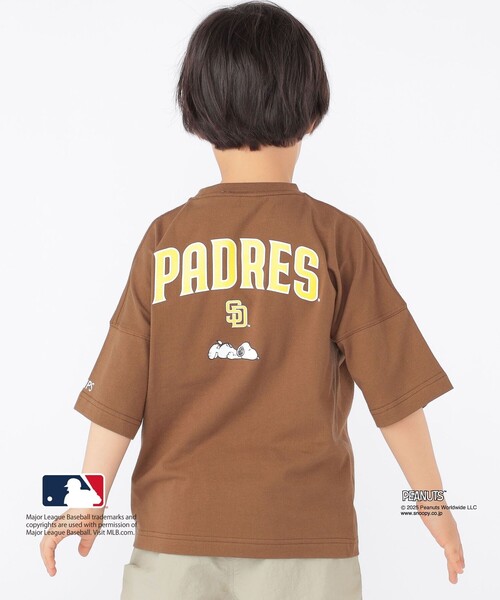 SHIPS KIDS:100～125cm / PEANUTS×MLB プリント Tシャツ（T