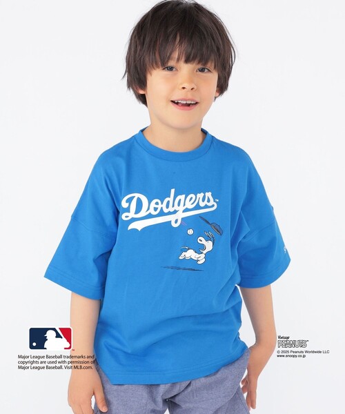 SHIPS KIDS:100～125cm / PEANUTS×MLB プリント Tシャツ（T