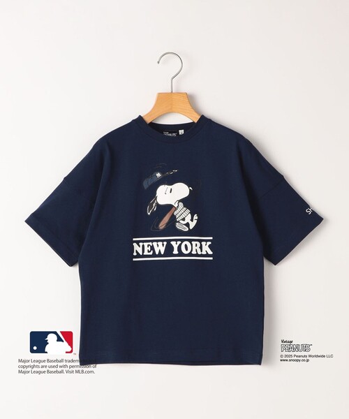 SHIPS KIDS:100～125cm / PEANUTS×MLB プリント Tシャツ（T