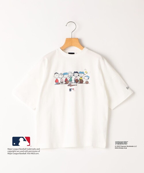 SHIPS KIDS:100～125cm / PEANUTS×MLB プリント Tシャツ（T