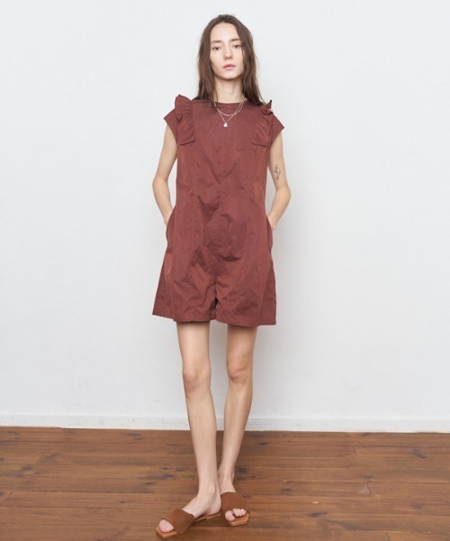 サロペット・オーバーオール・オールインワン SHEER JACQUARD TAILORED ROMPERS Ameri（アメリ）の「SHEER JACQUARD TAILORED ROMPERS（つなぎ