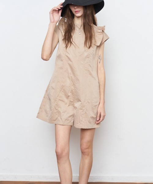 Muel Chic（ミュエルシック）の「Sally resort rompers サリーリゾートロンパース（サロペット/オーバーオール・レディース・レンガ/ベージュ/ブラック・FREE）」の18枚目の写真