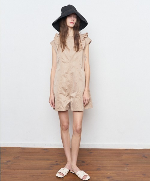 Muel Chic（ミュエルシック）の「Sally resort rompers サリーリゾートロンパース（サロペット/オーバーオール・レディース・レンガ/ベージュ/ブラック・FREE）」の14枚目の写真