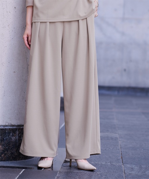 UR'S（ユアーズ）の「楽きちんとみえ/着痩せワイドパンツ（その他パンツ・レディース・ブラック/ネイビー/モカ・L/M/S）」の12枚目の写真