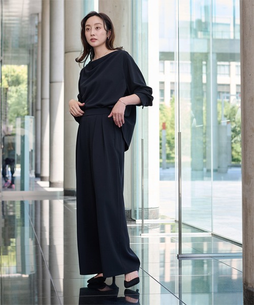 UR'S（ユアーズ）の「楽きちんとみえ/着痩せワイドパンツ（その他パンツ・レディース・ブラック/ネイビー/モカ・L/M/S）」の17枚目の写真