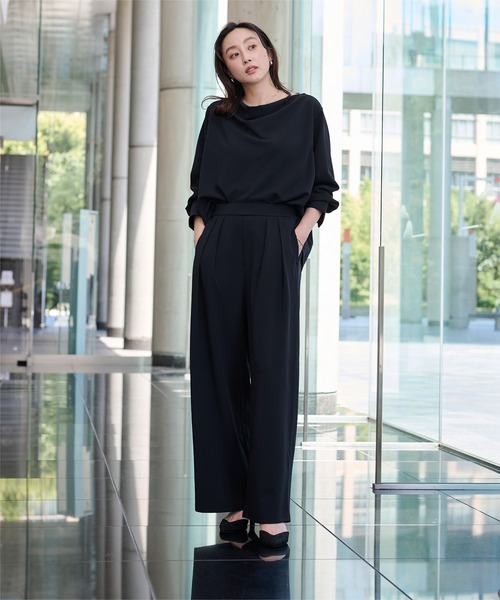 UR'S（ユアーズ）の「楽きちんとみえ/着痩せワイドパンツ（その他パンツ・レディース・ブラック/ネイビー/モカ・L/M/S）」の22枚目の写真