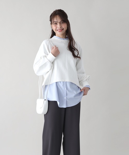 Ehre style(エーレスタイル)の「きれいめ見え!大人スエット着こなし6選(スウェット・レディース・ホワイト/ブラック/グレー・FREE)」の21枚目の写真