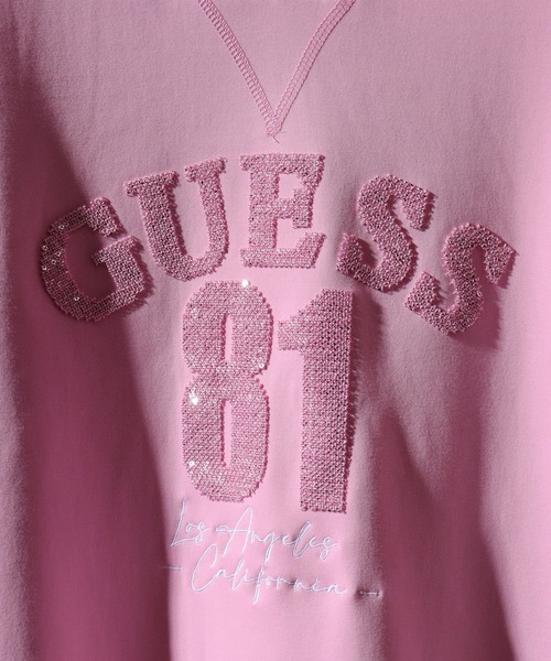 Guess（ゲス）の「GUESS HOODED SEQUINS SWEATSHIRT フーディ パーカー（パーカー・レディース・ピンク・M/XS/S）」の5枚目の写真