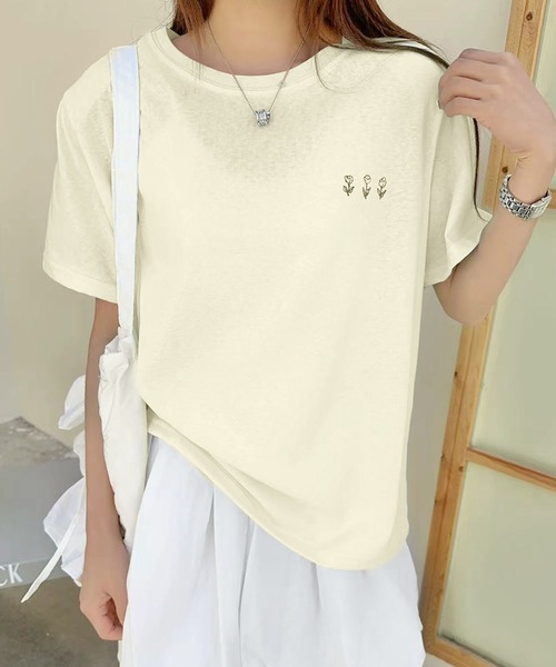 BANICO(バニコ)の「ミニロゴプリントTシャツ (SS)(Tシャツ/カットソー・レディース・ライトベージュ/ピンク/杢グレー/ブルー/ホワイト・FREE)」の11枚目の写真