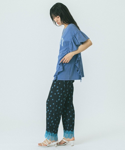 ROSE BUD(ローズバッド)の「FLOWER PRINT PANTS(その他パンツ・レディース・ブラック/ベージュ・ONE SIZE)」の20枚目の写真