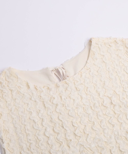 AMELY(エミリー)の「チュールジャガードノースリーブブラウス(シャツ/ブラウス・レディース・ブラック/ベージュ/ホワイト・フリー)」の22枚目の写真