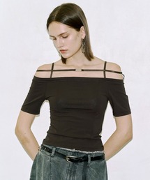 JOSE MOON | STRAP OFFSHOULDER/ストラップオフショルダー(Tシャツ/カットソー)