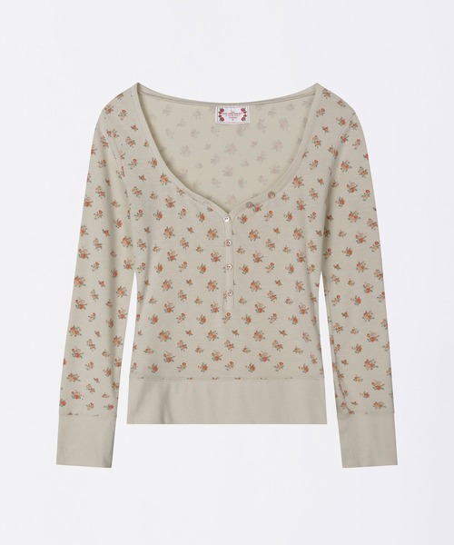 【SCULPTOR】フローラルコテージボタン ヘンリー Floral Cottage Button Henley（Tシャツ/カットソー）｜SCULPTOR