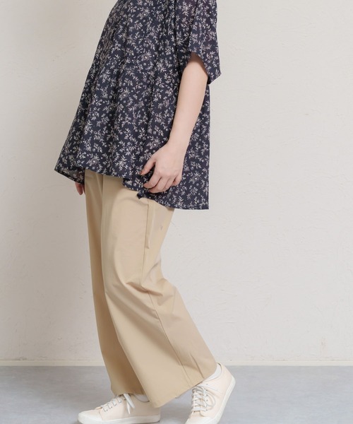 MARAI(マーライ)の「綿100% 半袖花柄シャツブラウス(シャツ/ブラウス・レディース・ブルー/グリーン/ホワイト/ネイビー・FREE)」の13枚目の写真